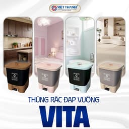 Thùng rác đạp vuông Vita 2