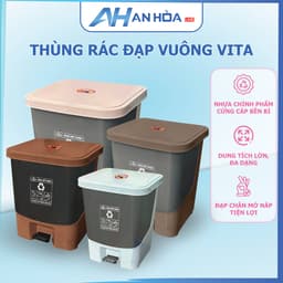 Thùng rác đạp vuông Vita 1