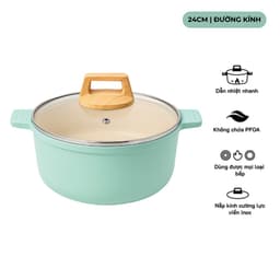 Nồi chống dính có nắp thủy tinh  2