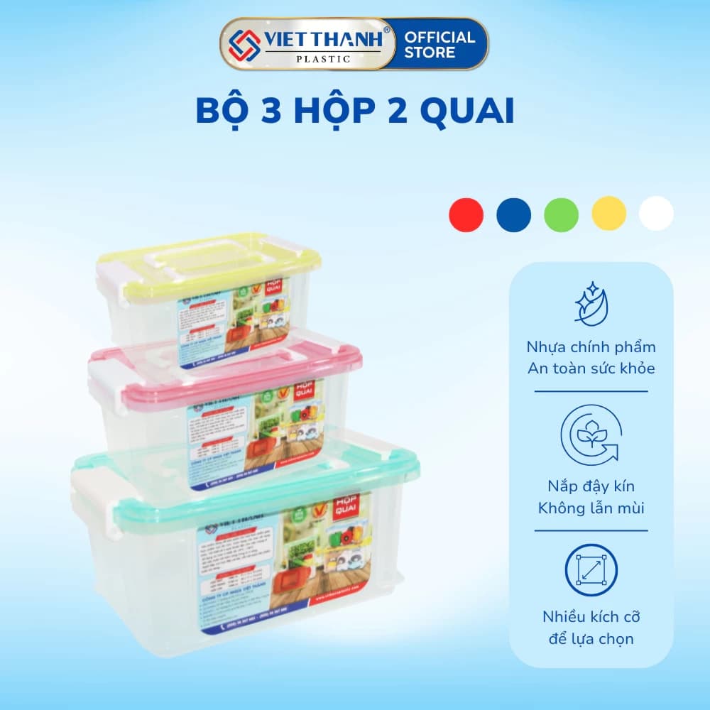 Hộp thực phẩm hai quai nhỏ 1500ml